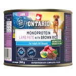 Konzerva Ontario Adult monoprotein jehněčí pate s hnědou rýží 200g