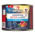 Konzerva Ontario Adult monoprotein hovězí pate s mrkví 200g
