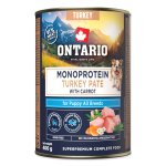 Konzerva Ontario Puppy monoprotein krůtí pate s mrkví 400g