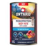 Konzerva Ontario Adult monoprotein hovězí pate s mrkví 400g