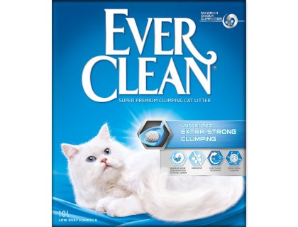Kočkolit Ever Clean Unscented, hrudkující 10l