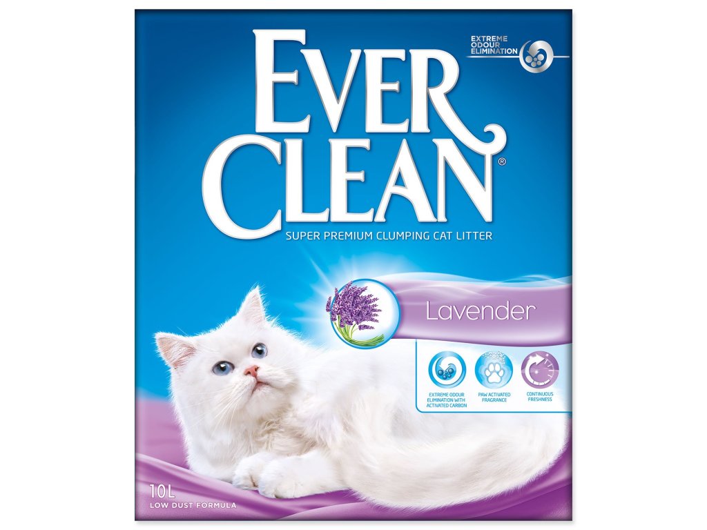 Kočkolit Ever Clean Lavender, hrudkující  10l