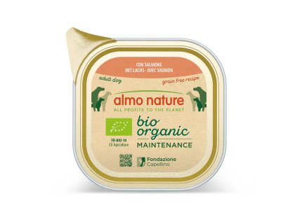 Almo Nature Bio Organic - vanička pro psy s lososem 100g