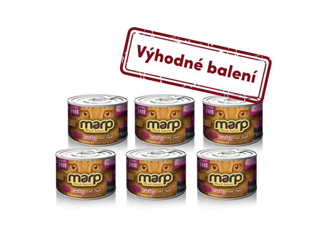Marp Turkey konzerva pro kočky s krůtou 6x200g