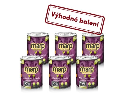 Marp Mix konzerva pro psy kuře+zelenina 6x400g