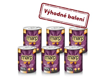 Marp Mix konzerva pro psy jehně+zelenina 6x400g